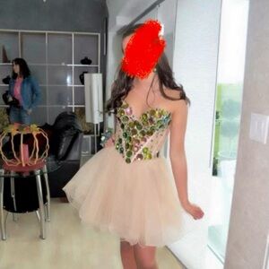 Sherri Hill Multicolor Embellished Maxi Dress